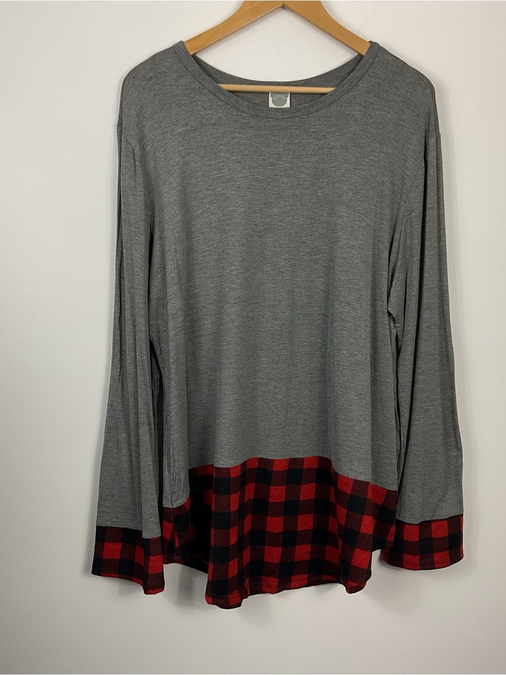 Color Bear Buffalo Plaid Tunic Top Womens Size 3XL